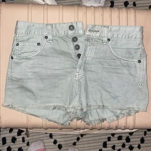 Light green high waisted free people denim shorts size 26